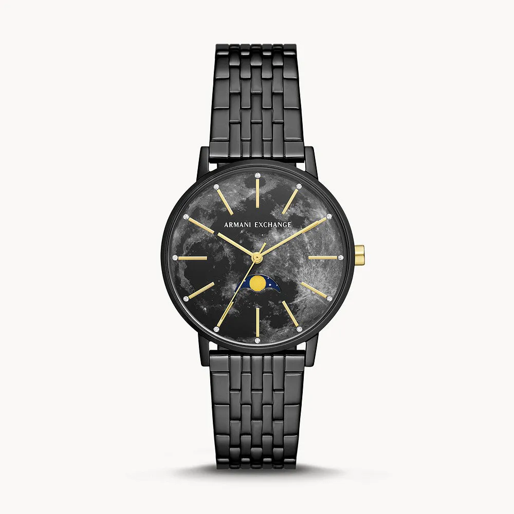 Armani Exchange Lola Black Stainless Steel Women's Watch