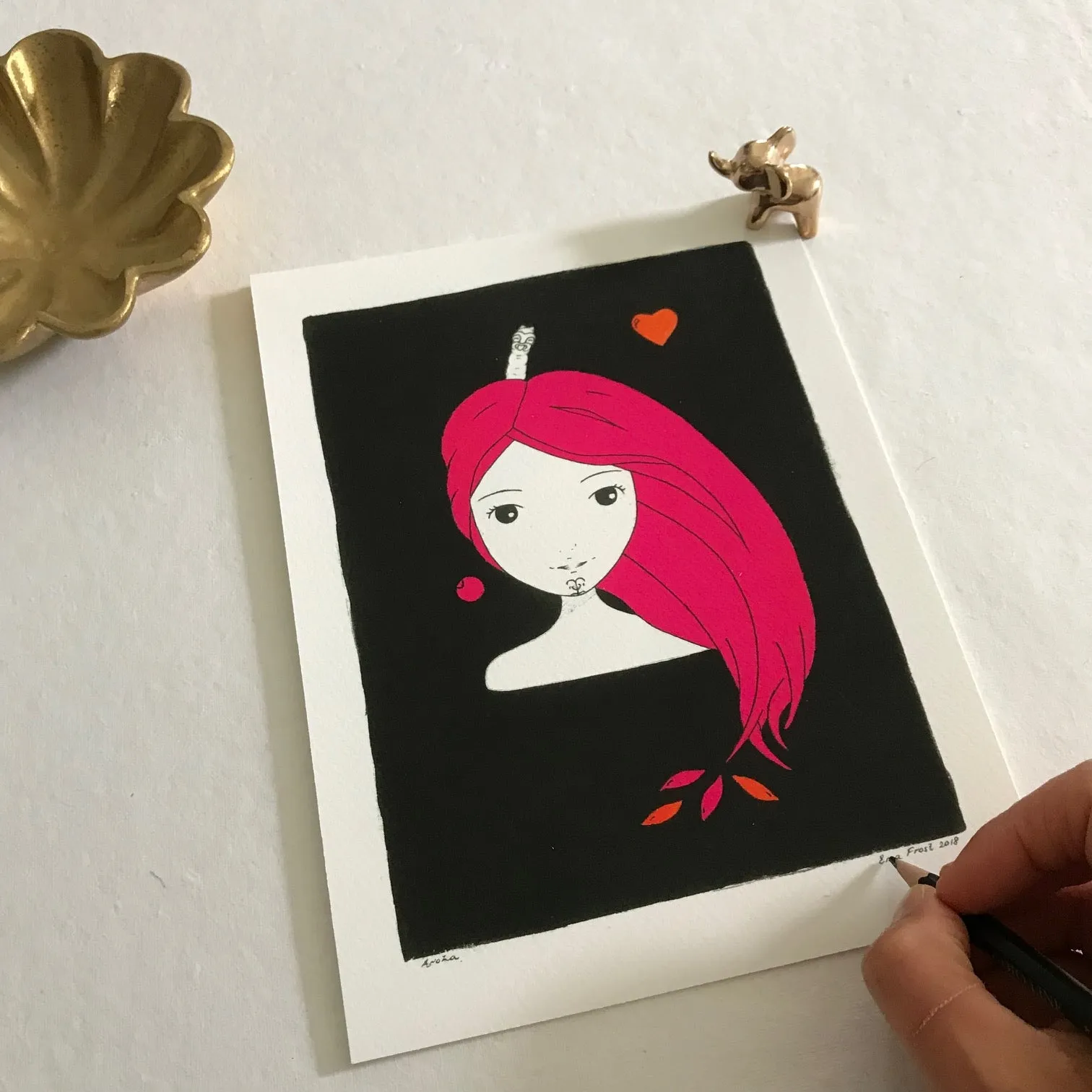 Aroha, Night - Love Series (Mini Print)