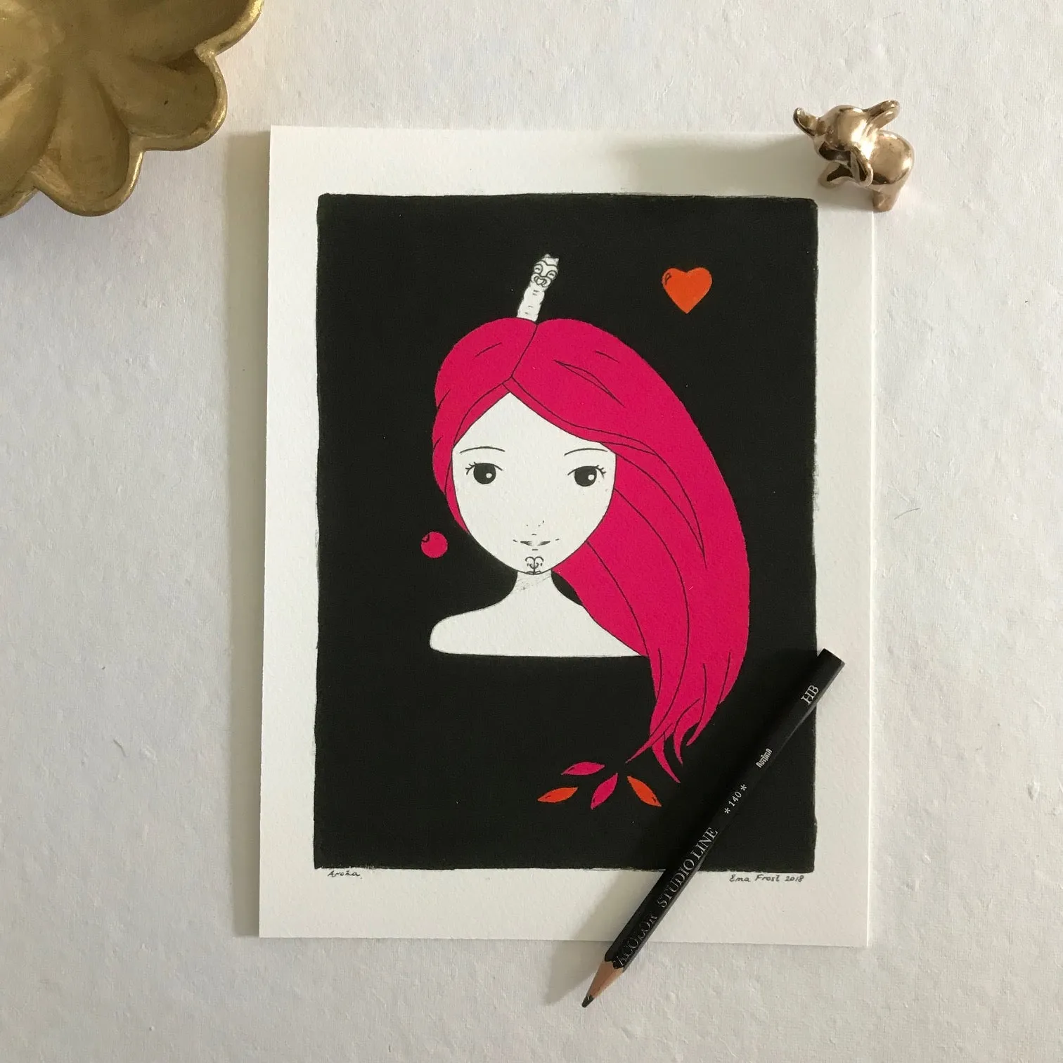 Aroha, Night - Love Series (Mini Print)