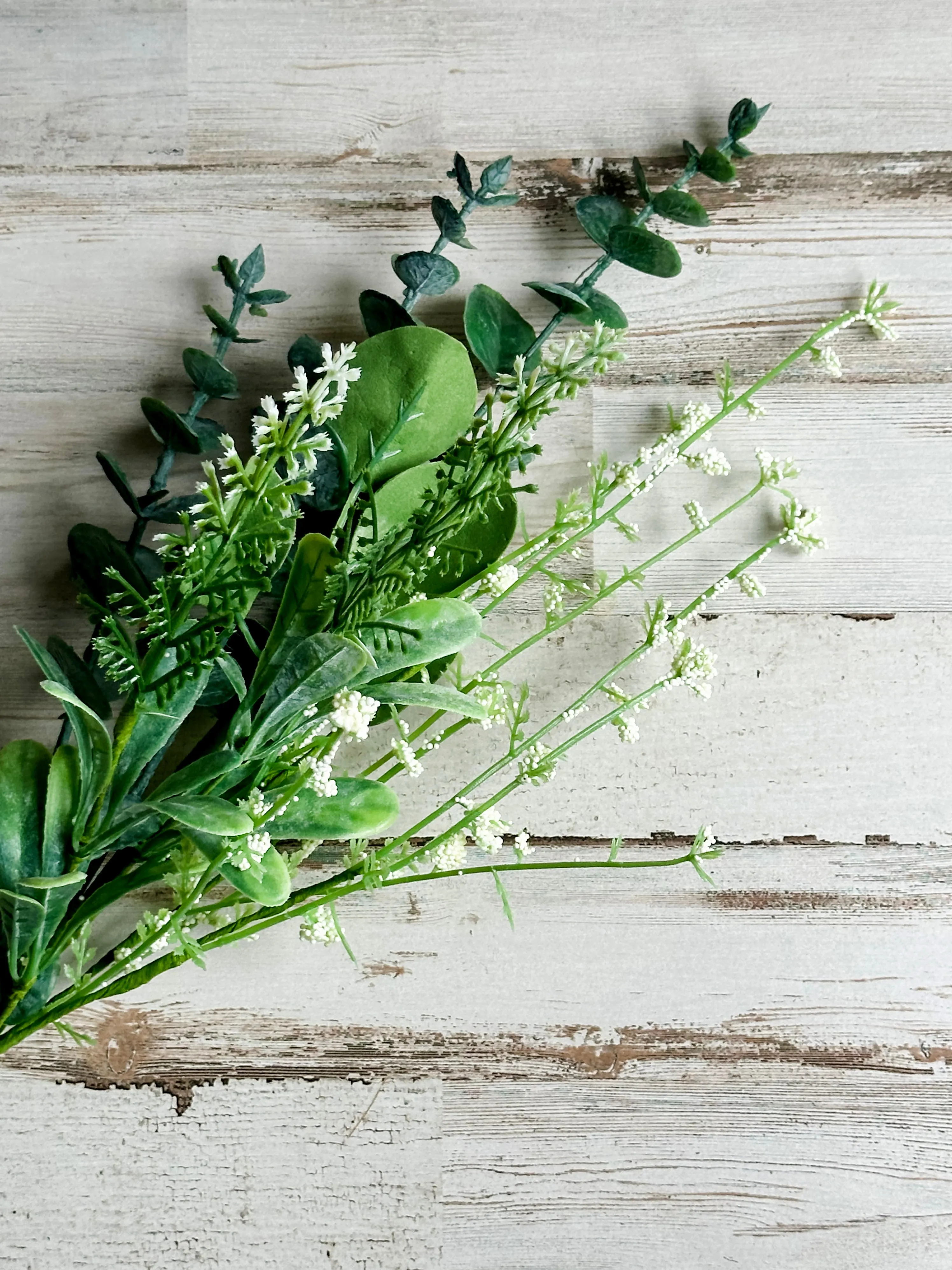 Artificial baby's breath & eucalyptus spray