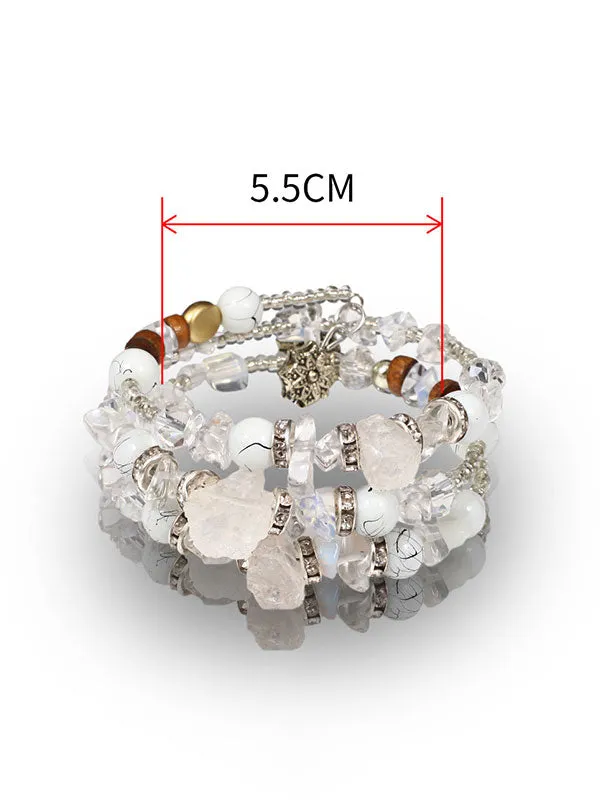 Artificial Crystal Agate Stone Multilayer Bracelet