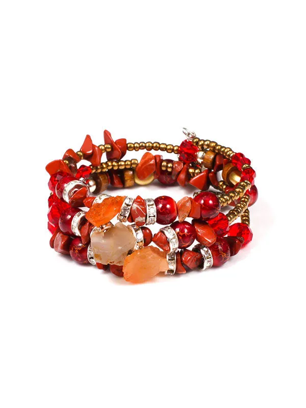 Artificial Crystal Agate Stone Multilayer Bracelet