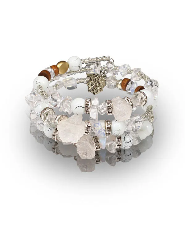Artificial Crystal Agate Stone Multilayer Bracelet