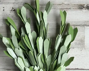 Artificial light green willow leaves bush