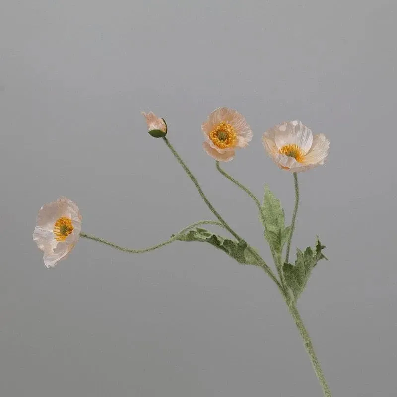 Artificial Poppy Flower Stem