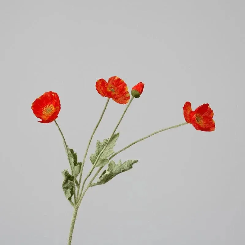 Artificial Poppy Flower Stem