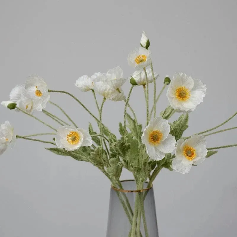 Artificial Poppy Flower Stem
