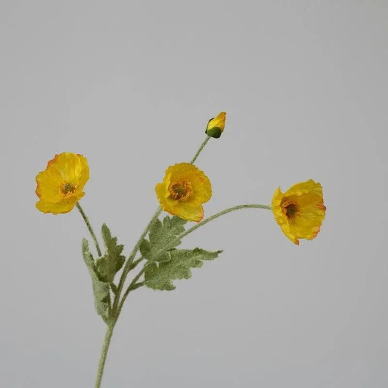 Artificial Poppy Flower Stem