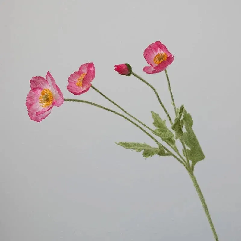 Artificial Poppy Flower Stem