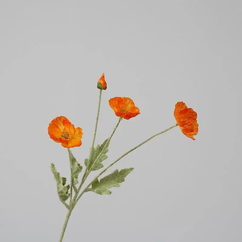 Artificial Poppy Flower Stem