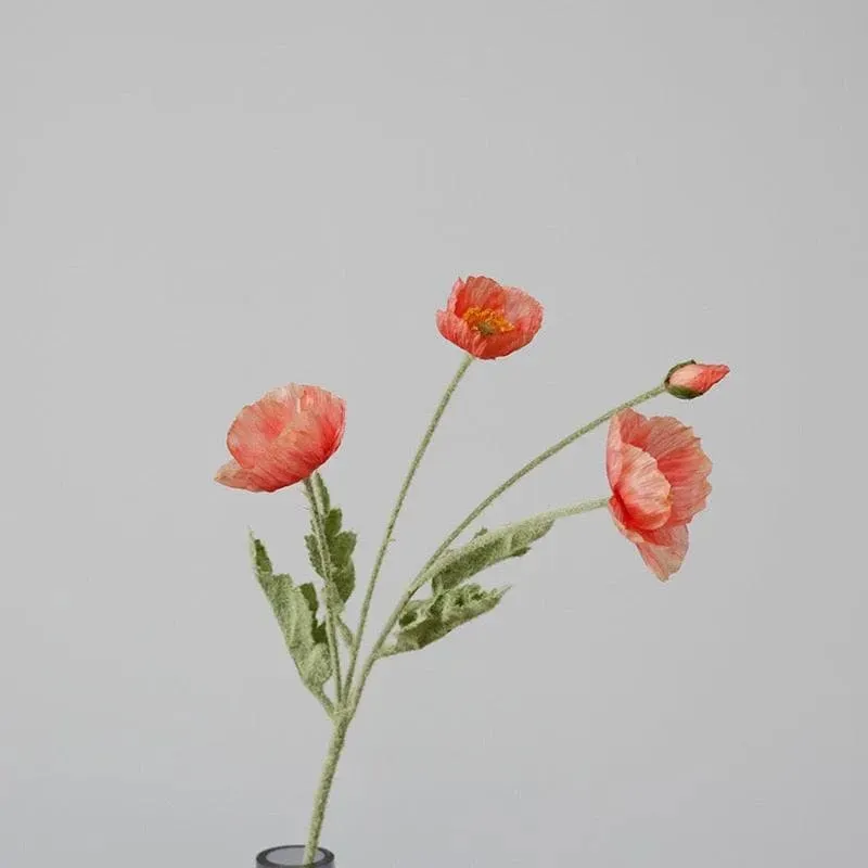Artificial Poppy Flower Stem