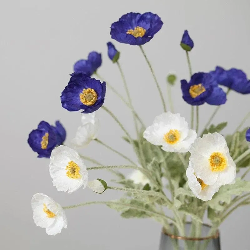 Artificial Poppy Flower Stem