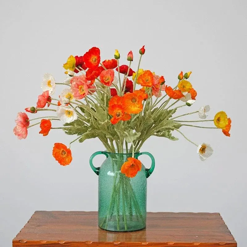 Artificial Poppy Flower Stem
