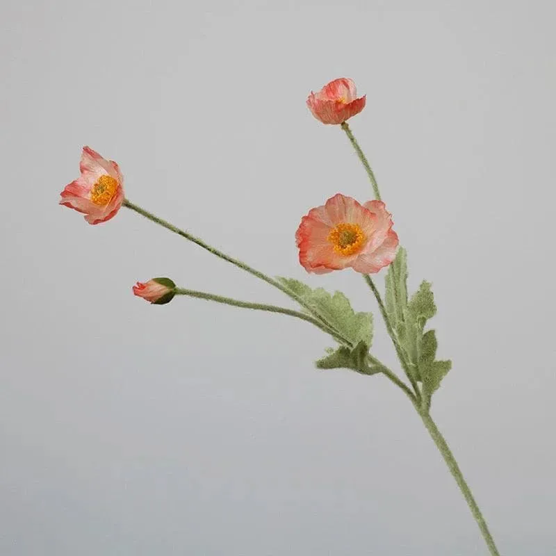Artificial Poppy Flower Stem
