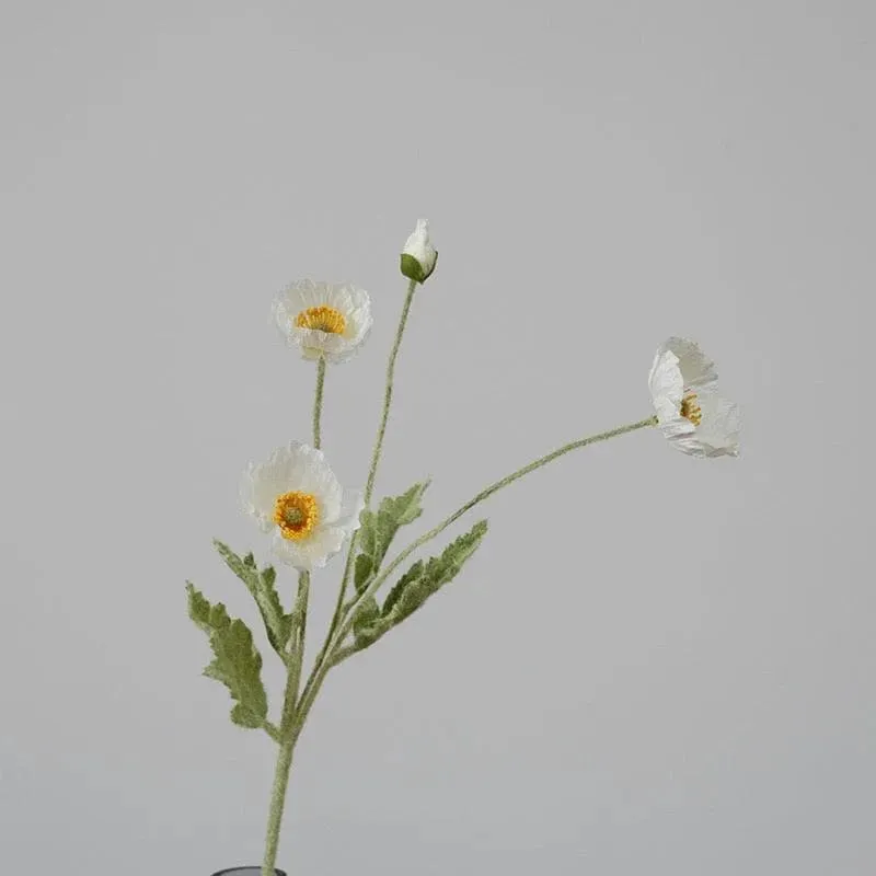 Artificial Poppy Flower Stem