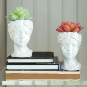 Artificial Succulent in Goddess Planter Set
