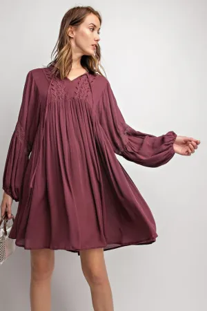 AUBREE CROCHET INSET DRESS