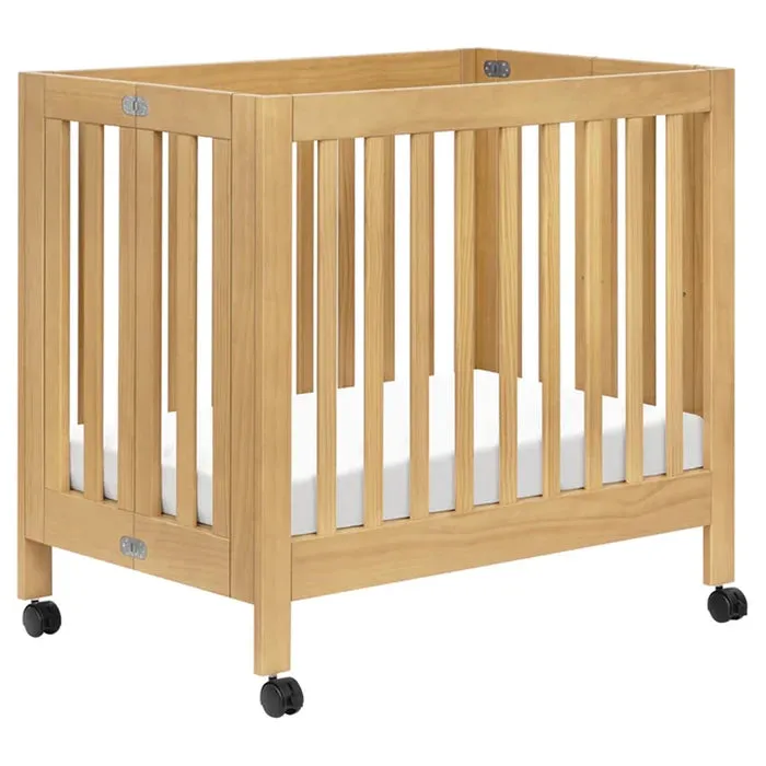 Babyletto Origami Collapsible Mini Crib - Honey