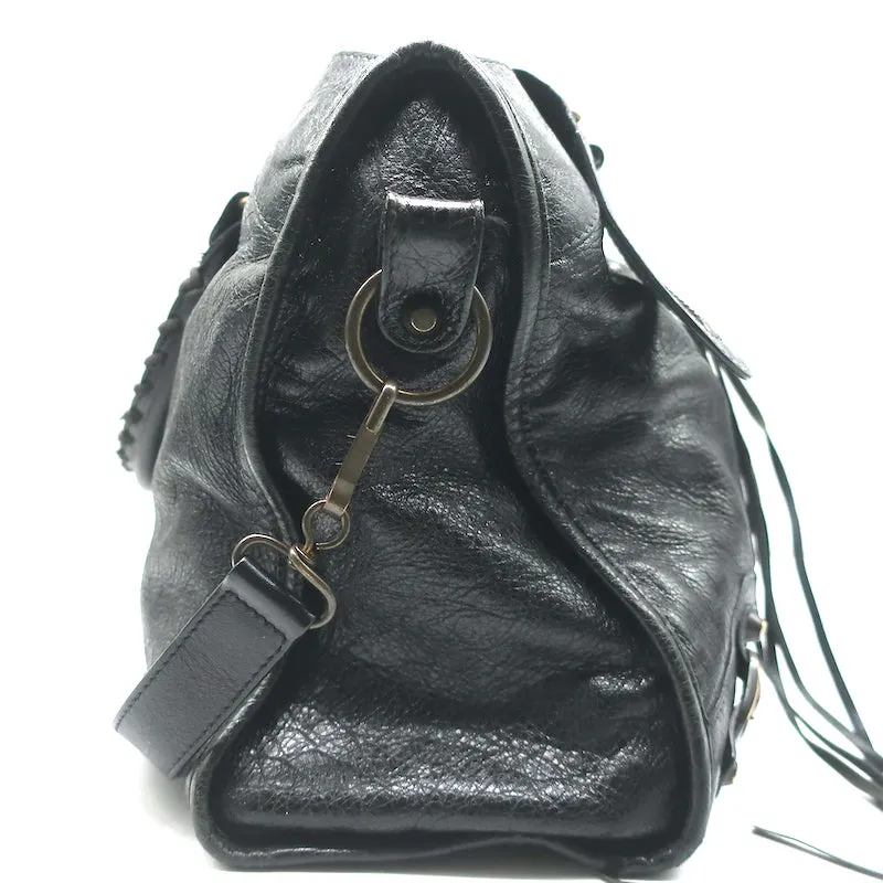 Balenciaga Classic City Bag Black Leather Medium Shoulder Bag