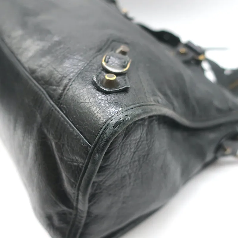 Balenciaga Classic City Bag Black Leather Medium Shoulder Bag