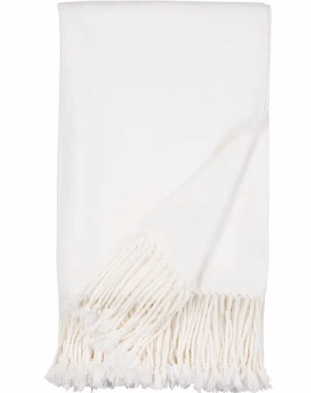 Bamboo Throw Ivory