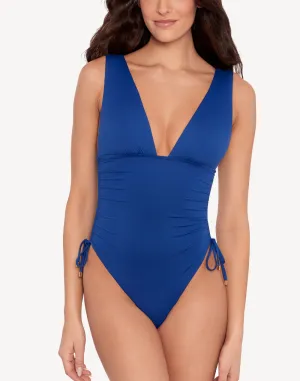 Beach Club Solids Plunge One Piece