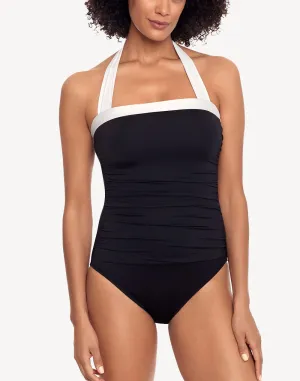 Bel Air Shirred Bandeau One Piece