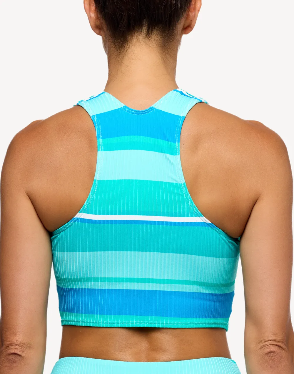 Bermuda Stripe Static Crop Bikini Top