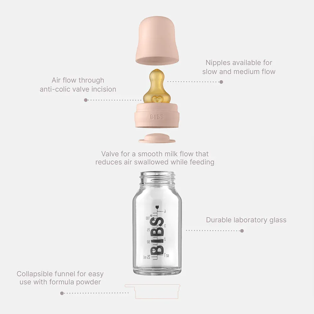 BIBS Baby Glass Bottle Complete Set 225ml | Ivory