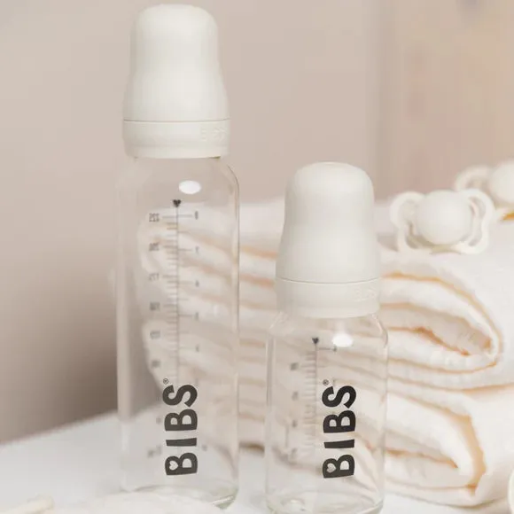 BIBS Baby Glass Bottle Complete Set 225ml | Ivory