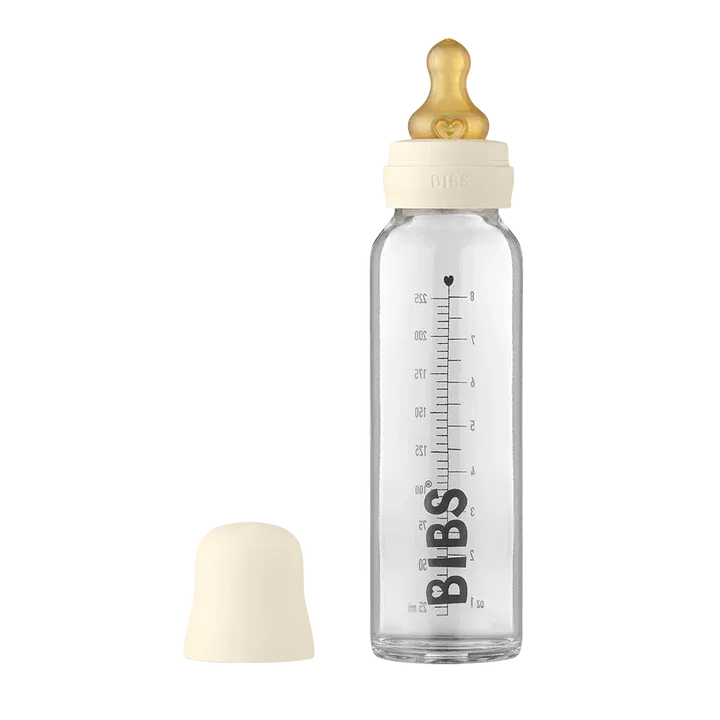 BIBS Baby Glass Bottle Complete Set 225ml | Ivory