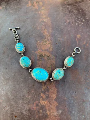Bird’s Eye Kingman Turquoise Toggle bracelet
