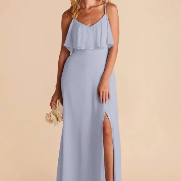 Birdy Grey Jane Convertible Slit Dress in Dusty Blue