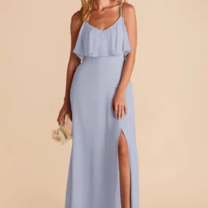 Birdy Grey Jane Convertible Slit Dress in Dusty Blue