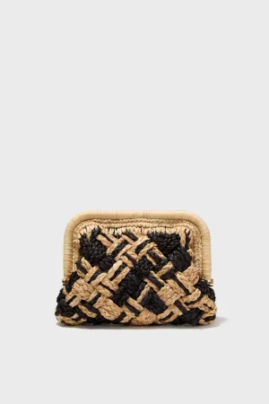 Black and Natural Cyrus Clutch