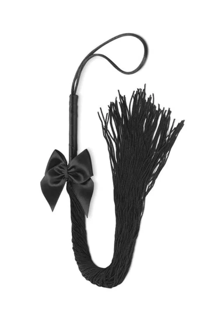 Black fringe whip with bow - Lilly Fringe Whip