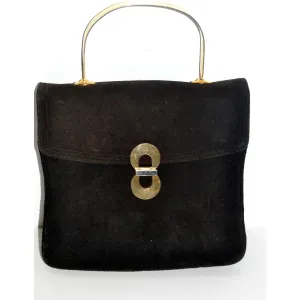 Black Suede Purse By Saks Fifth Avenue