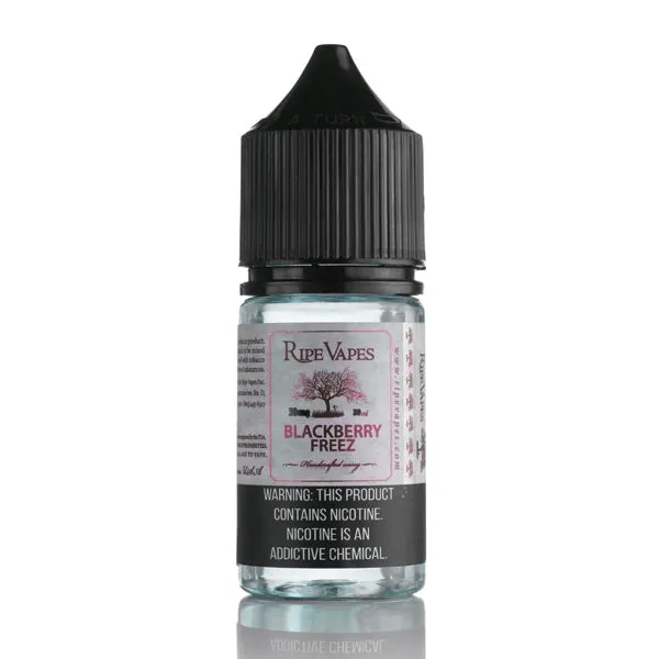BLACKBERRY FREEZ SALTZ - SYNTHETIC NICOTINE RIPE VAPES 30ML ( 30 , 50 mg)