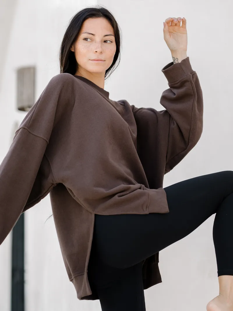Bluza oversize Kind, Chestnut