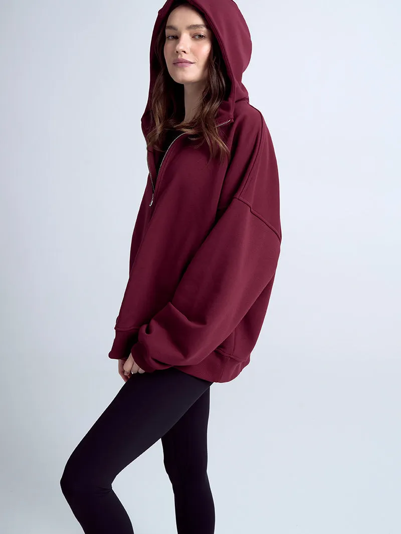 Bluza z zamkiem Evolve, Burgundy
