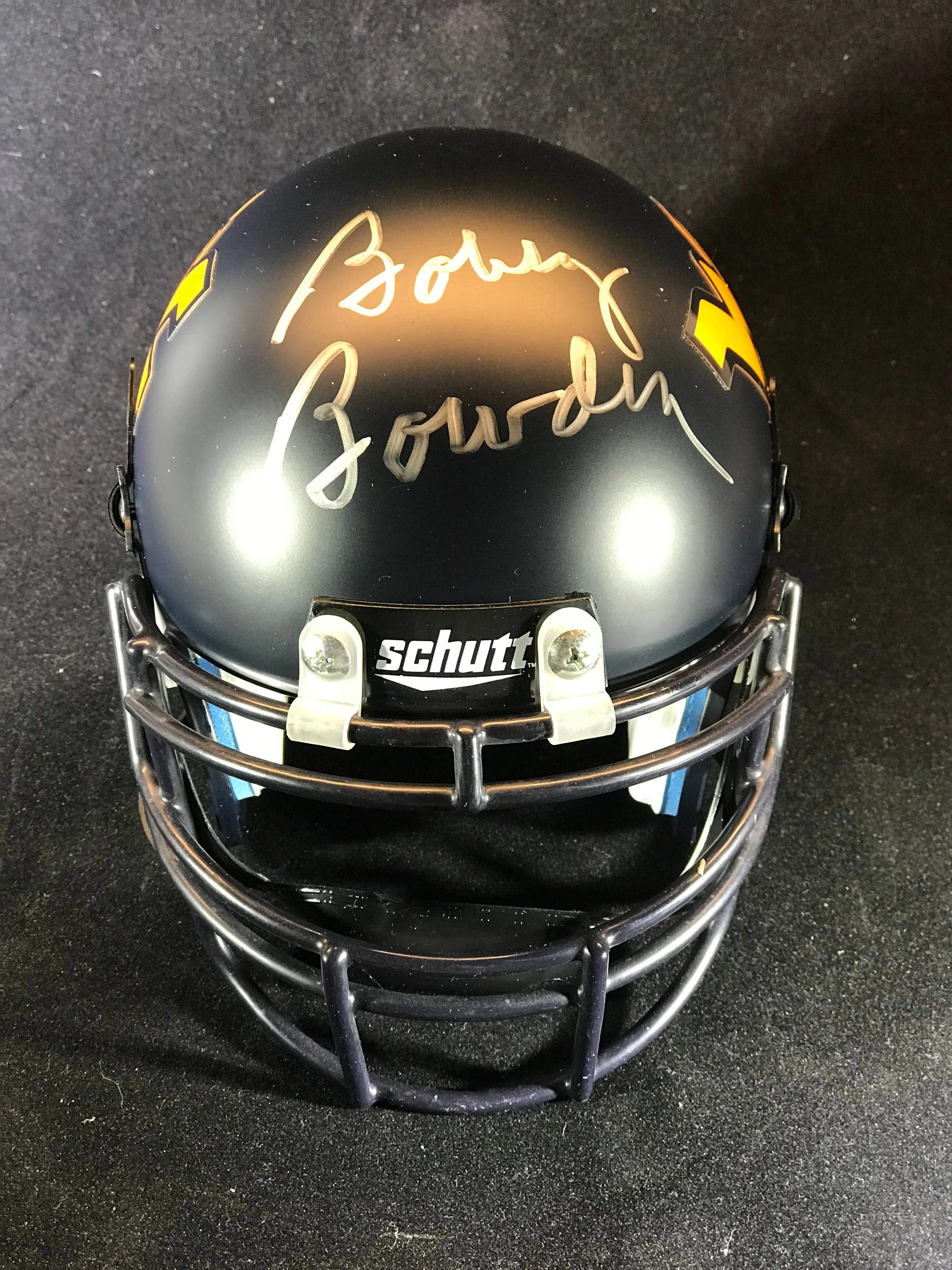 Bobby Bowden Autographed West Virginia Mini Helmet with JSA