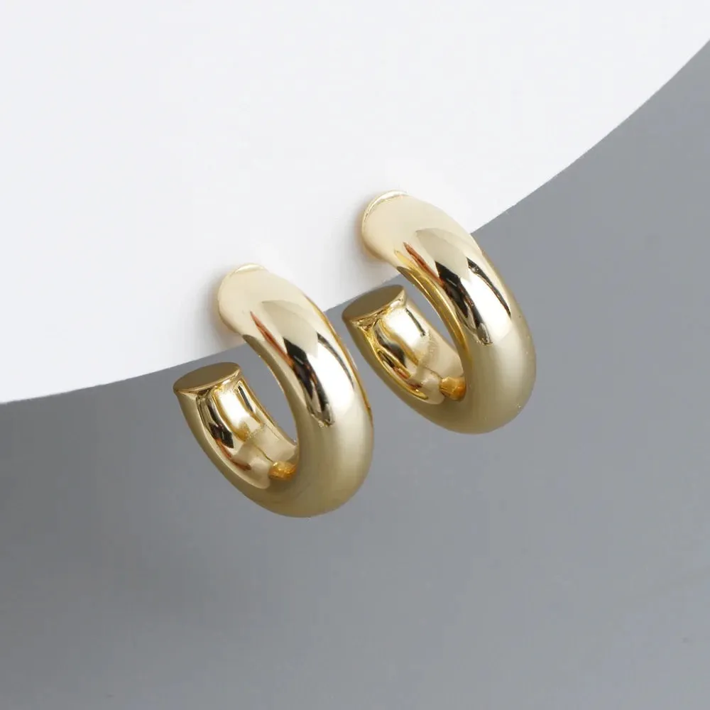 Boho & Mala 18k Gold Plated Hoop Earrings