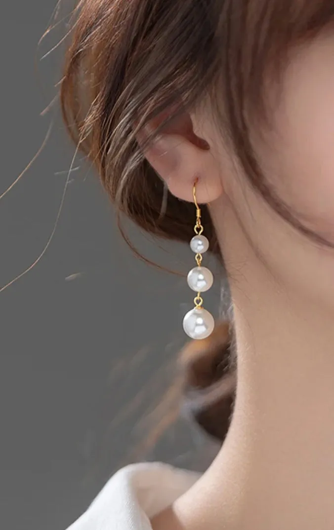 Boho & Mala 18k Gold Plated Pearl Earrings DE1006