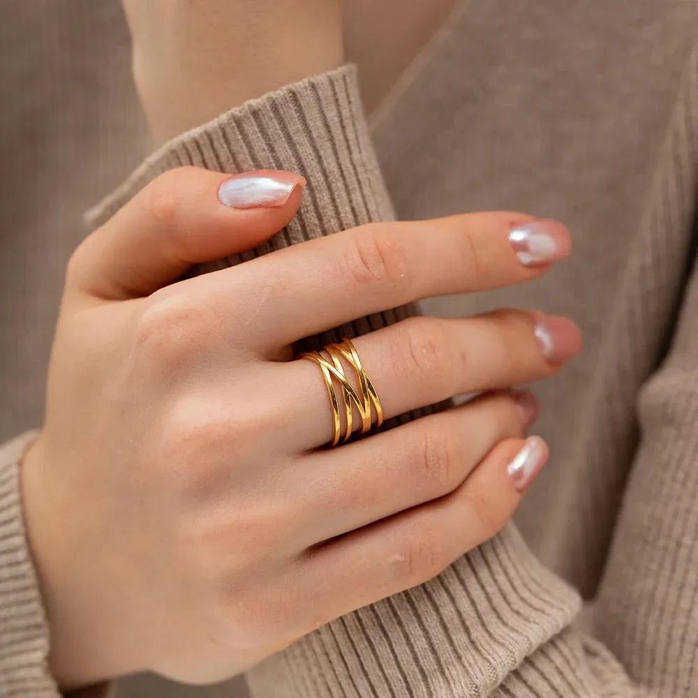Boho & Mala 18k Gold Ring (adjustable)