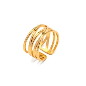 Boho & Mala 18k Gold Ring (adjustable)
