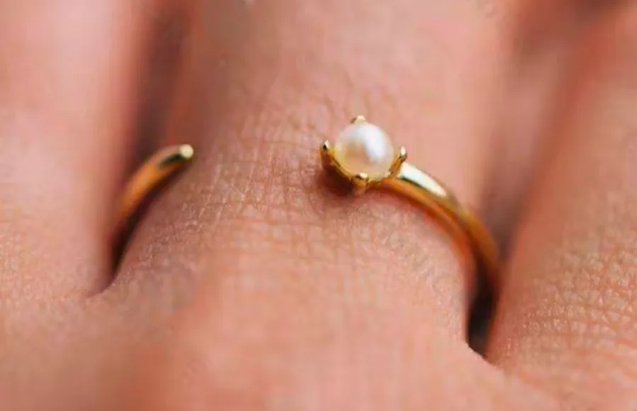 Boho & Mala 18k Gold Ring Sterling Silver (adjustable)