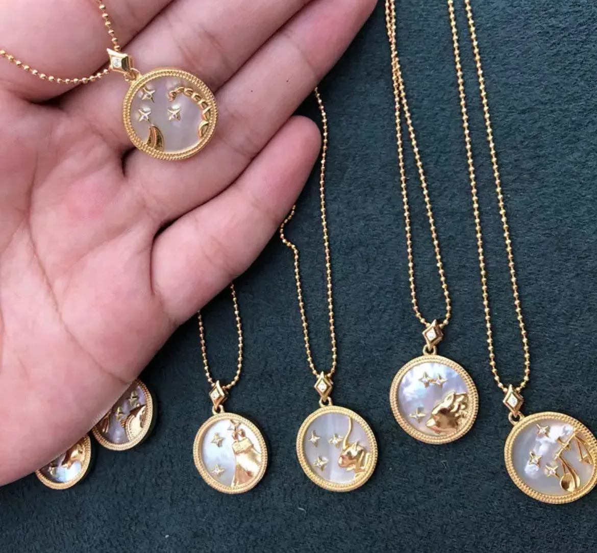 Boho & Mala Capricorn Horoscope Gold Necklace (Goat): December 22–January 19 APN1000