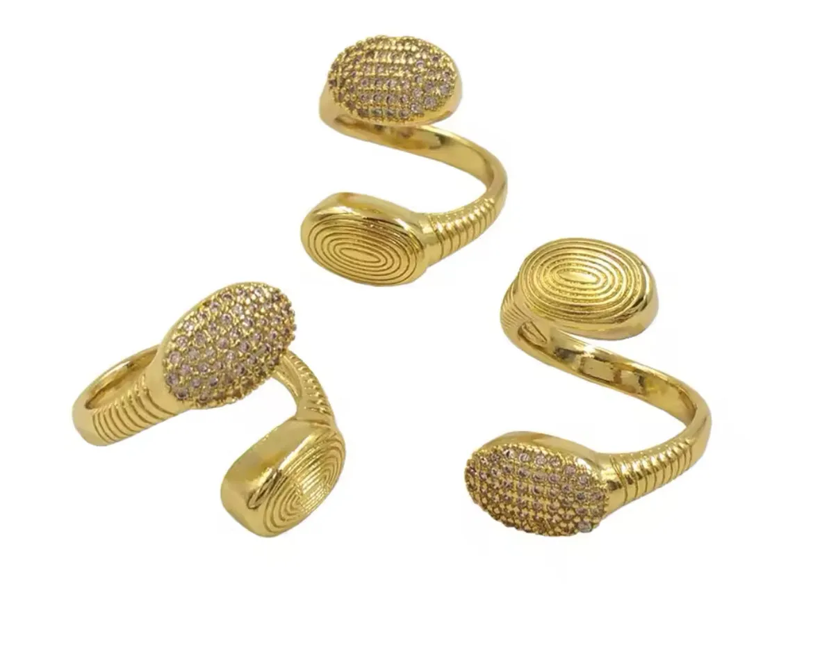 Boho & Mala Double Gold Ring (adjustable)