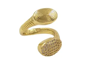 Boho & Mala Double Gold Ring (adjustable)