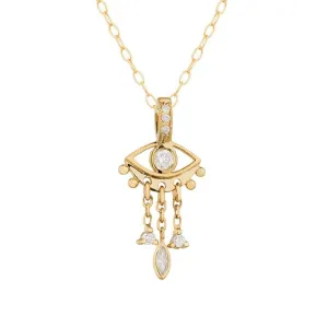 Boho & Mala Evil Eye 18k Gold Plated Necklace PN10058